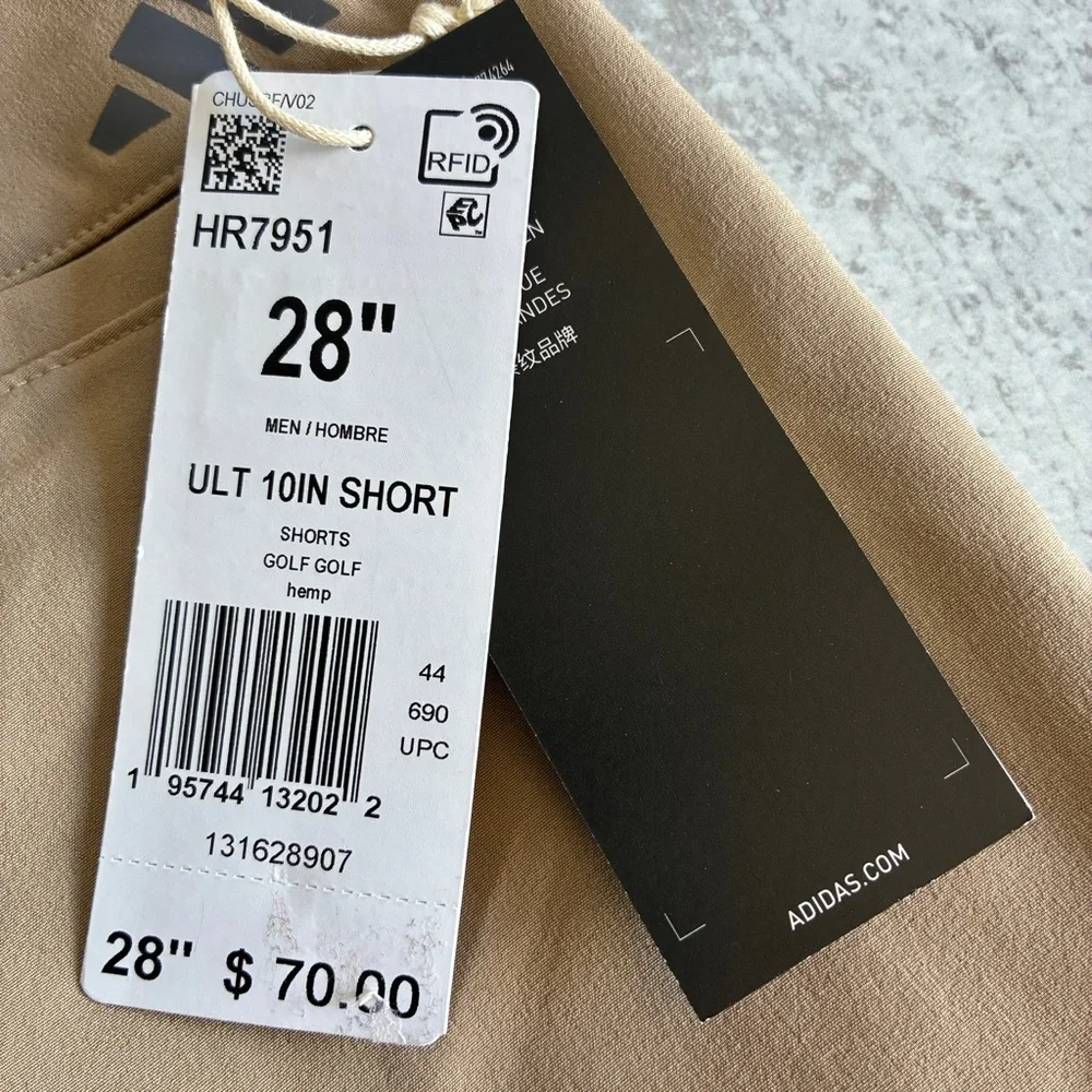Adidas Utility 10” Short Tan Khaki Golf 28